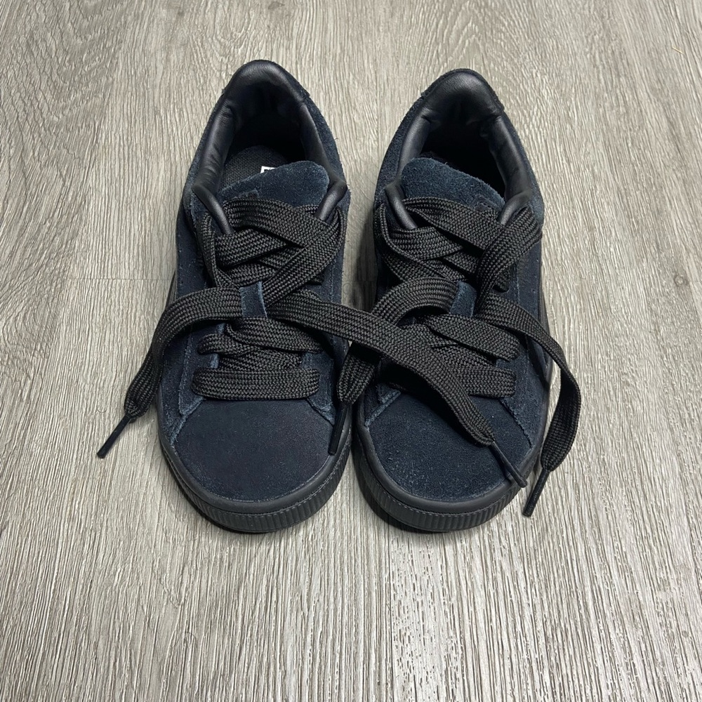 Puma Suede Classic LFS Triple Black PS Shoe Size 12c Black Preowned